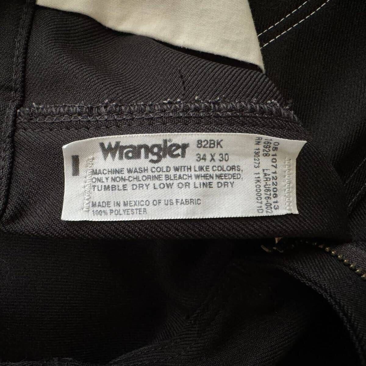 US企画 Wrangler ラングラー ランチャードレス ジーンズ W34×L30 Mexico製 ポリエステル ブーツカット スラックス ビンテージ スタプレ _画像7
