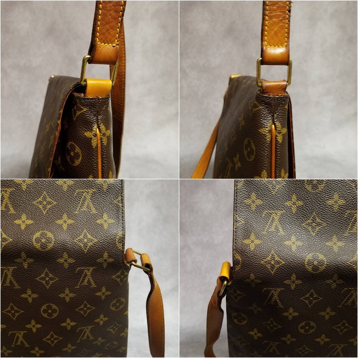 【美品　ベタ無　クリーニング済】LOUIS VUITTON　ルイヴィトン　正規品　 モノグラム　ミュゼット　 斜め掛け　ショルダーバッグ　M51256_画像6