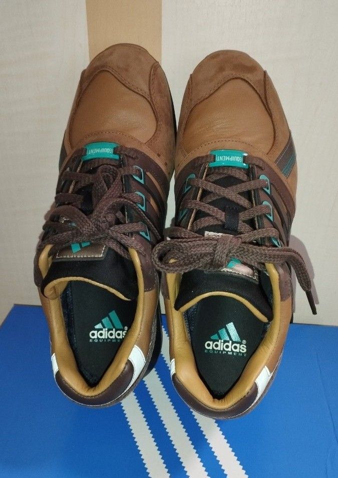  美品【adidas アディダス】EQT CSG 91 GORE-TEX ゴアテックス　本革　27.5cm BROWN