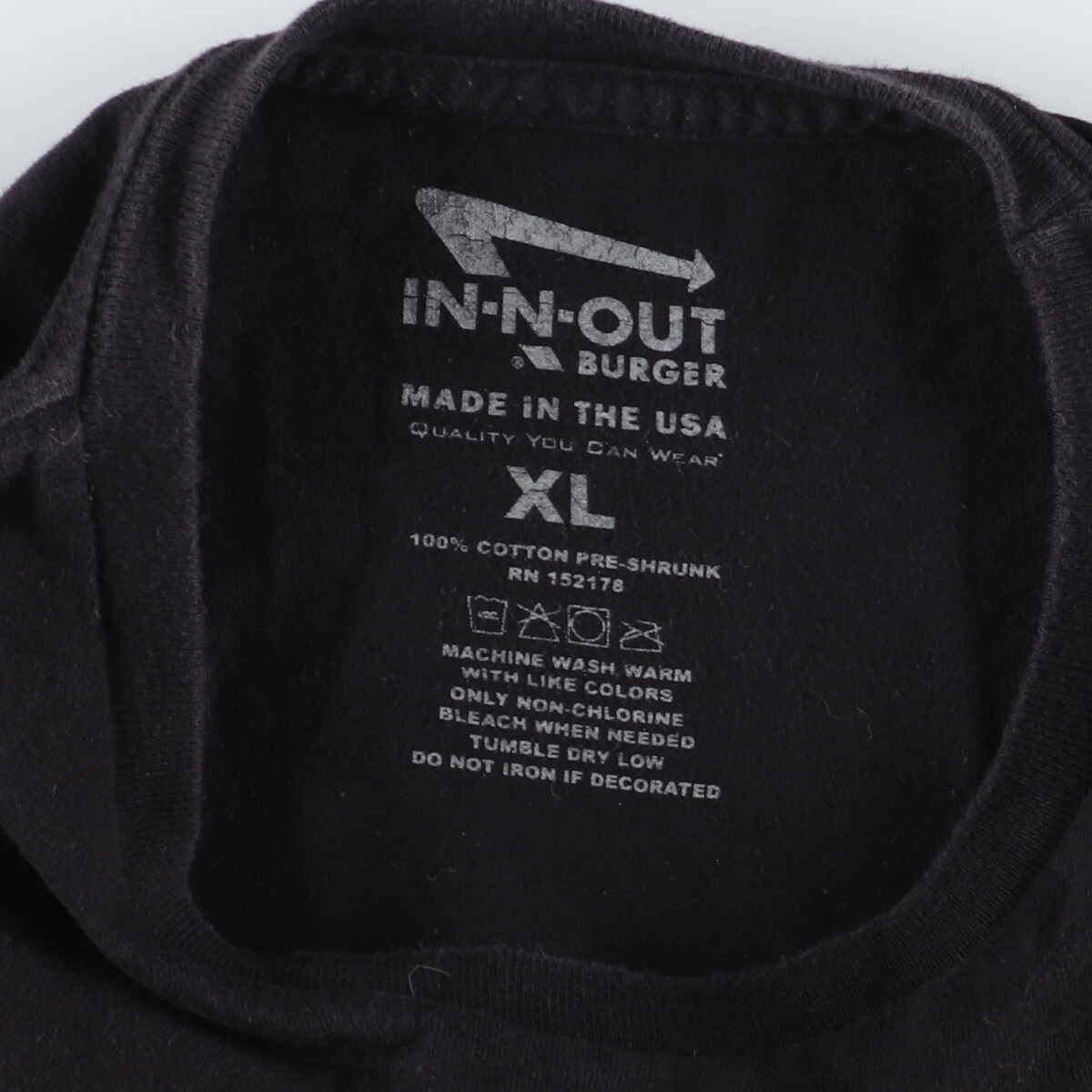 古着 IN-N-OUT BURGER アドバタイジングTシャツ USA製 メンズXL /eaa441522_画像3