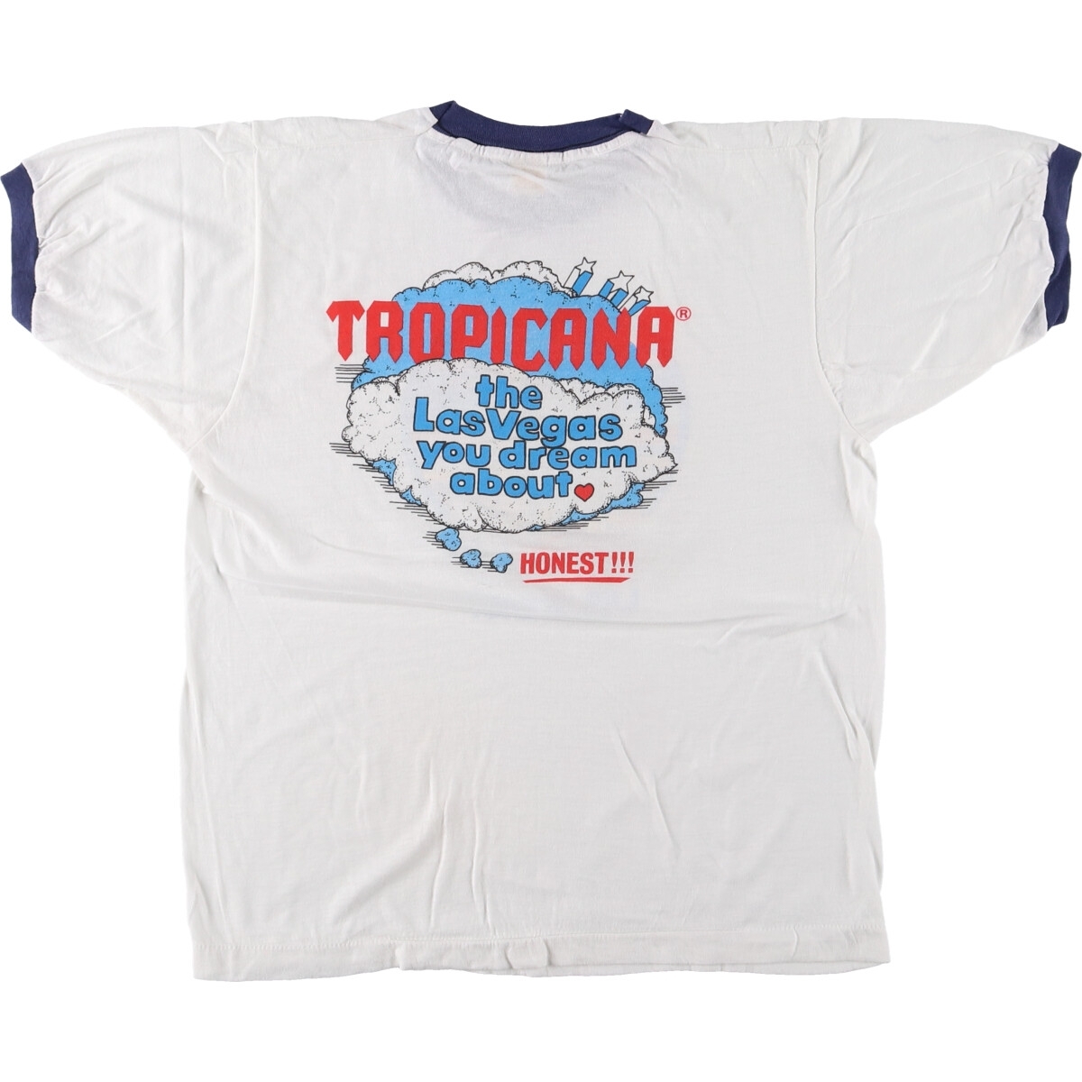 古着 80年代 スクリーンスターズ TROPICANA RESORT&CASINO リンガーTシャツ アドバタイジングTシャツ USA製 メンズL /eaa445568_画像2