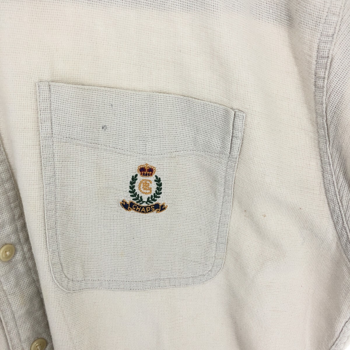 古着 90年代 ラルフローレン Ralph Lauren CHAPS チャップス 半袖 ボタンダウンシャツ メンズL ヴィンテージ /eaa443744_画像5