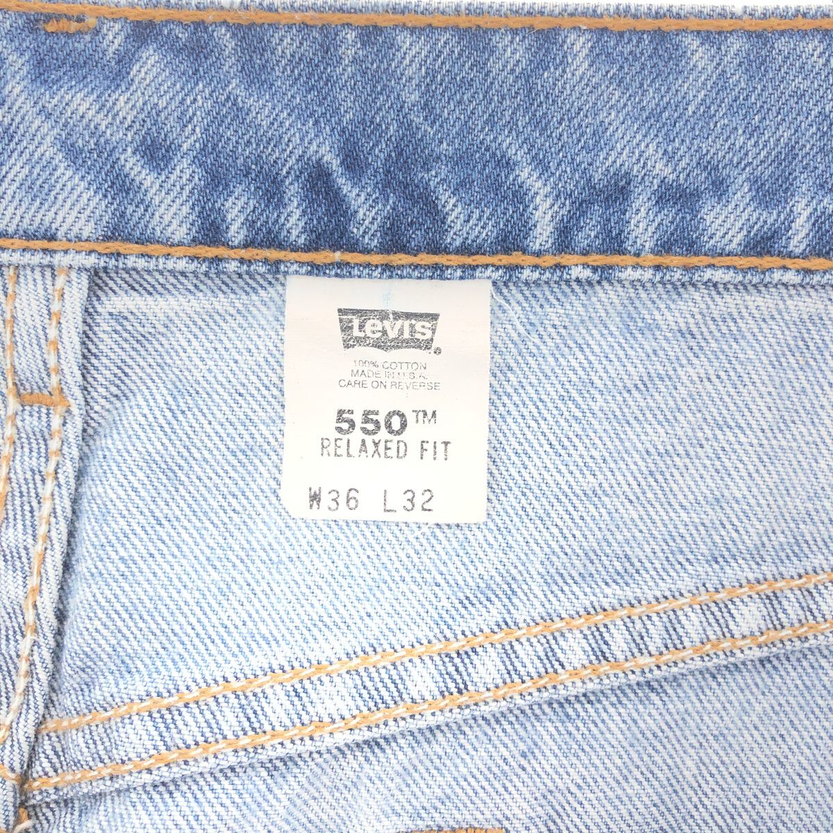 古着 90年代 リーバイス Levi's 550 RELAXED FIT テーパードデニムパンツ USA製 メンズw36 ヴィンテージ /eaa391867_画像3