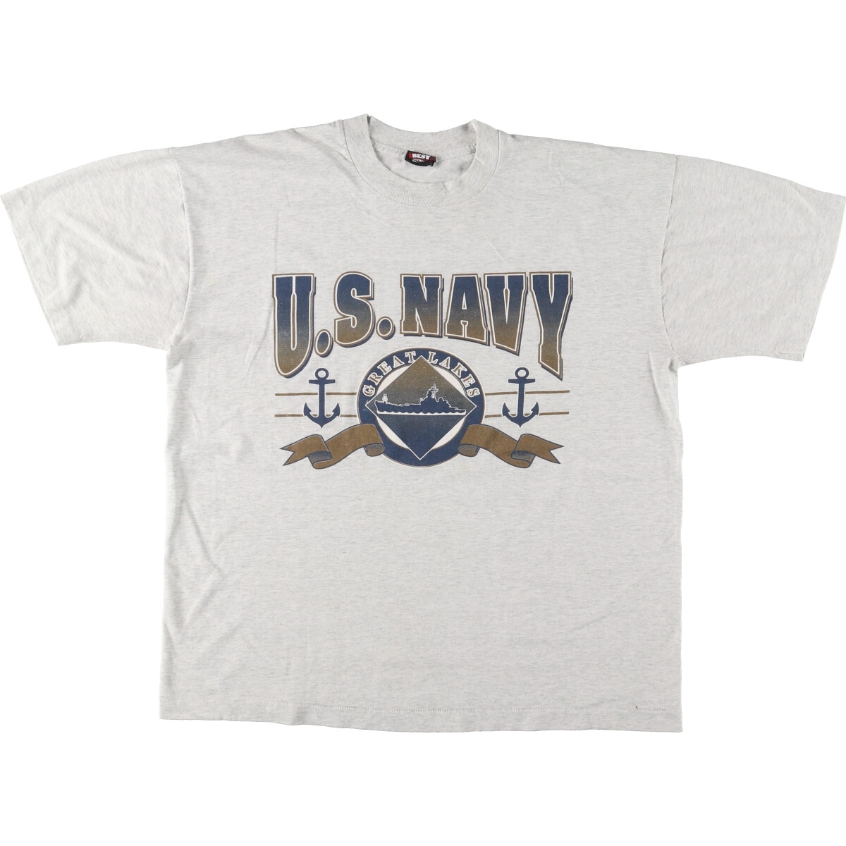 古着 90年代 フルーツオブザルーム FRUIT OF THE LOOM U.S.NAVY プリントTシャツ USA製 メンズXL ヴィンテージ /eaa442589_画像1