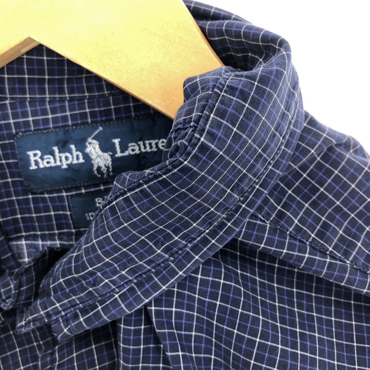 古着 ラルフローレン Ralph Lauren BLAKE 半袖 ボタンダウン チェックシャツ メンズL /eaa443065_画像4