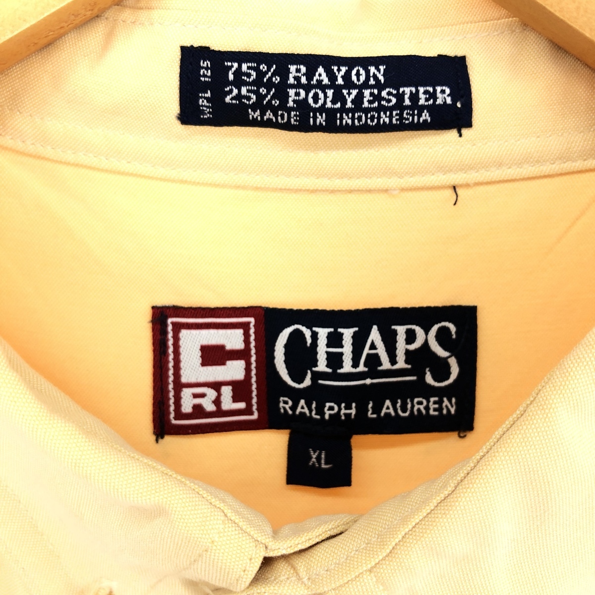 古着 90年代 ラルフローレン Ralph Lauren CHAPS チャップス 半袖 ボタンダウンシャツ メンズXL ヴィンテージ /eaa443757_画像3