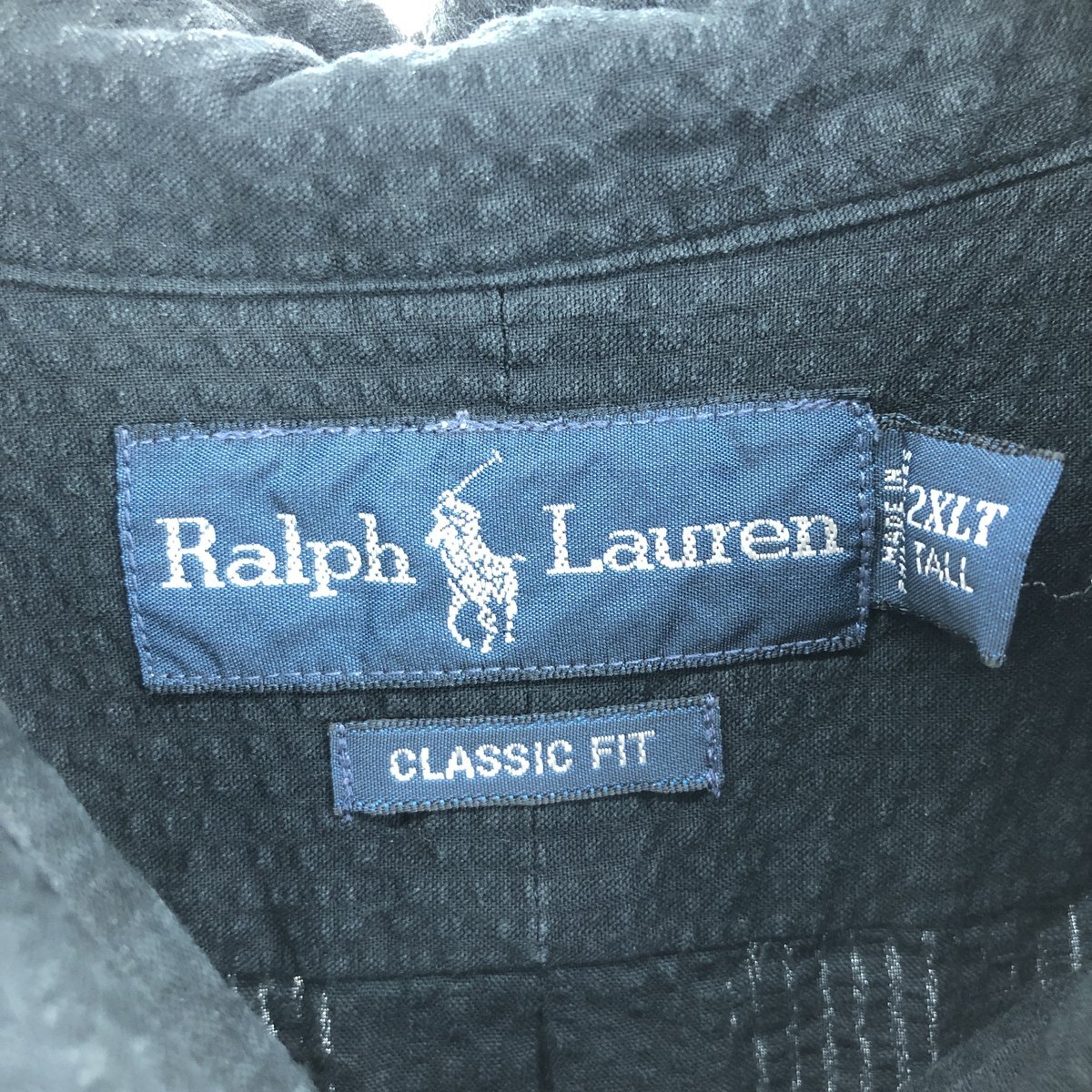 古着 ラルフローレン Ralph Lauren CLASSIC FIT シアサッカー 半袖 ボタンダウンシャツ メンズXXL/eaa443748_画像3