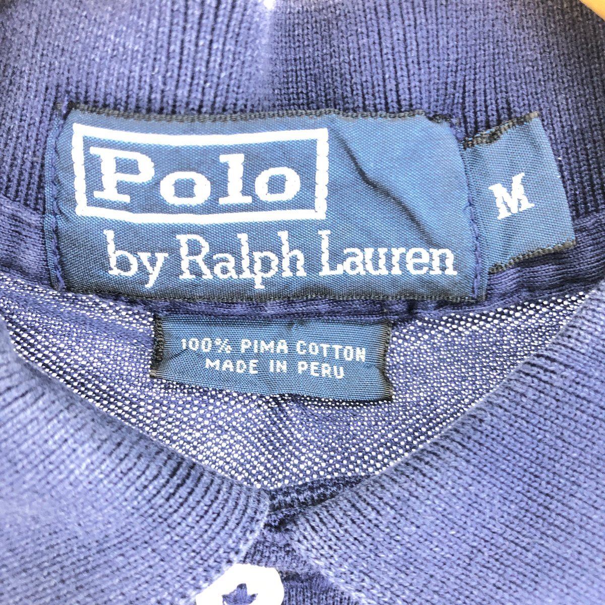 古着 ラルフローレン Ralph Lauren POLO by Ralph Lauren 半袖 ボーダー ポロシャツ メンズM /eaa447774_画像3