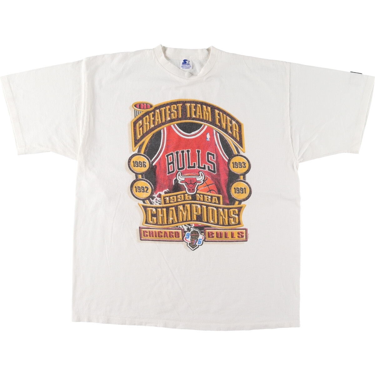 古着 90年代 STARTER NBA CHICAGOBULLS シカゴブルズ 1996 NBA CHAMPIONS スポーツTシャツ USA製 メンズXL ヴィンテージ /eaa447824_画像1