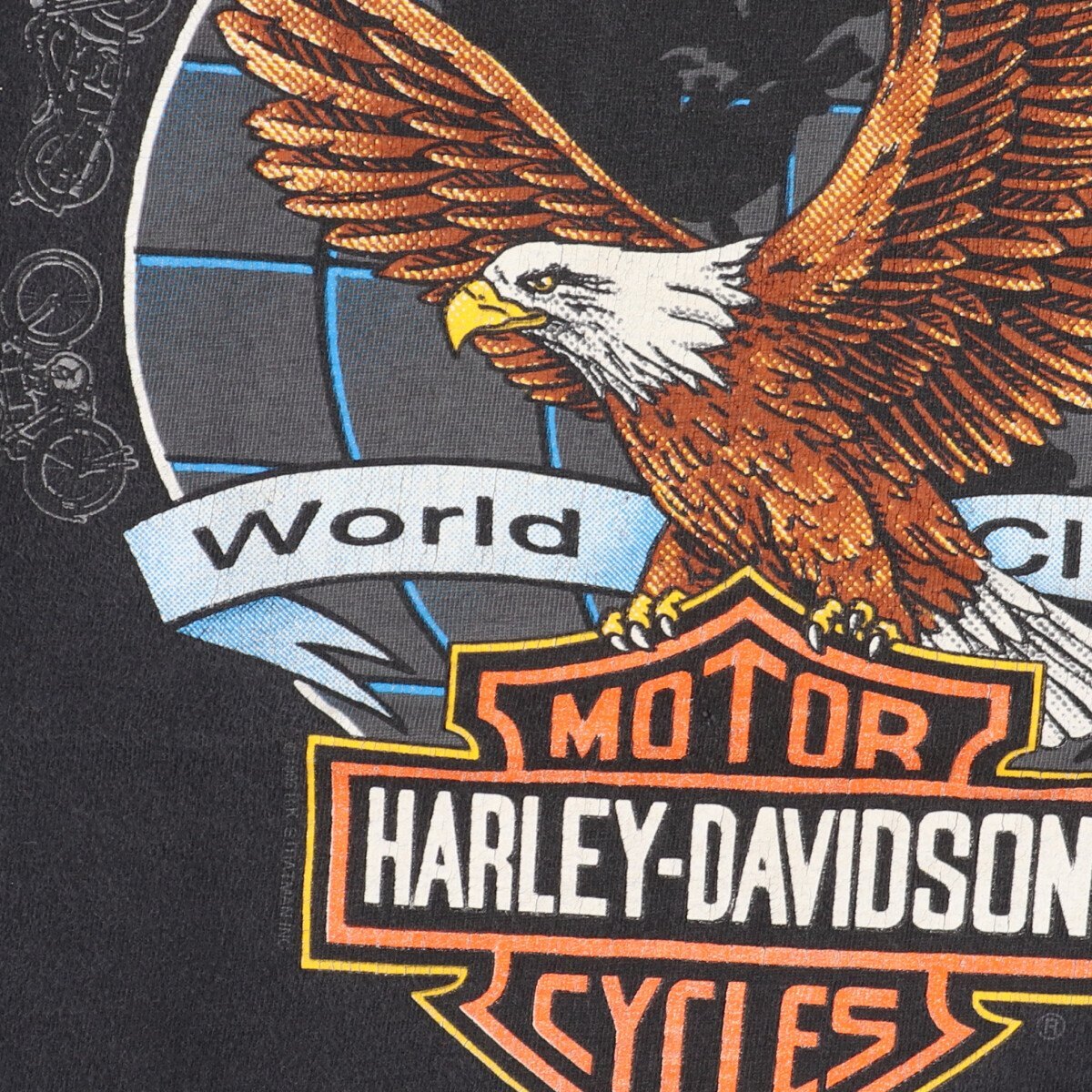 古着 90年代 ハーレーダビッドソン Harley-Davidson 鷲柄 モーターサイクル バイクTシャツ USA製 メンズL ヴィンテージ /eaa447702_画像7