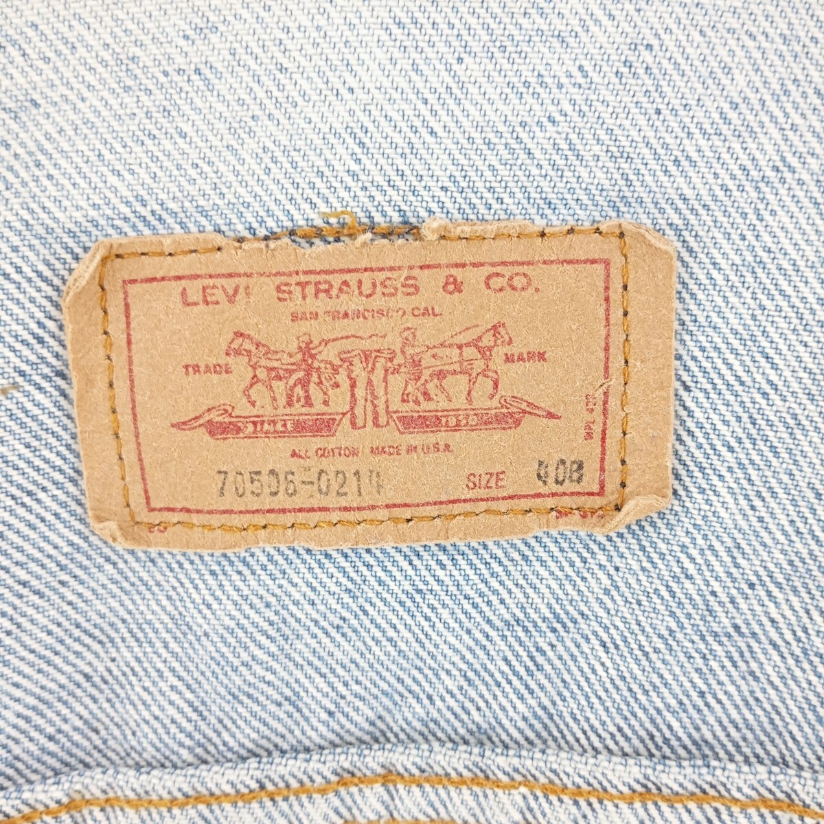 古着 ~00年代 リーバイス Levi's 70506-0214 デニムジャケット Gジャン USA製 メンズM /eaa400276_画像3