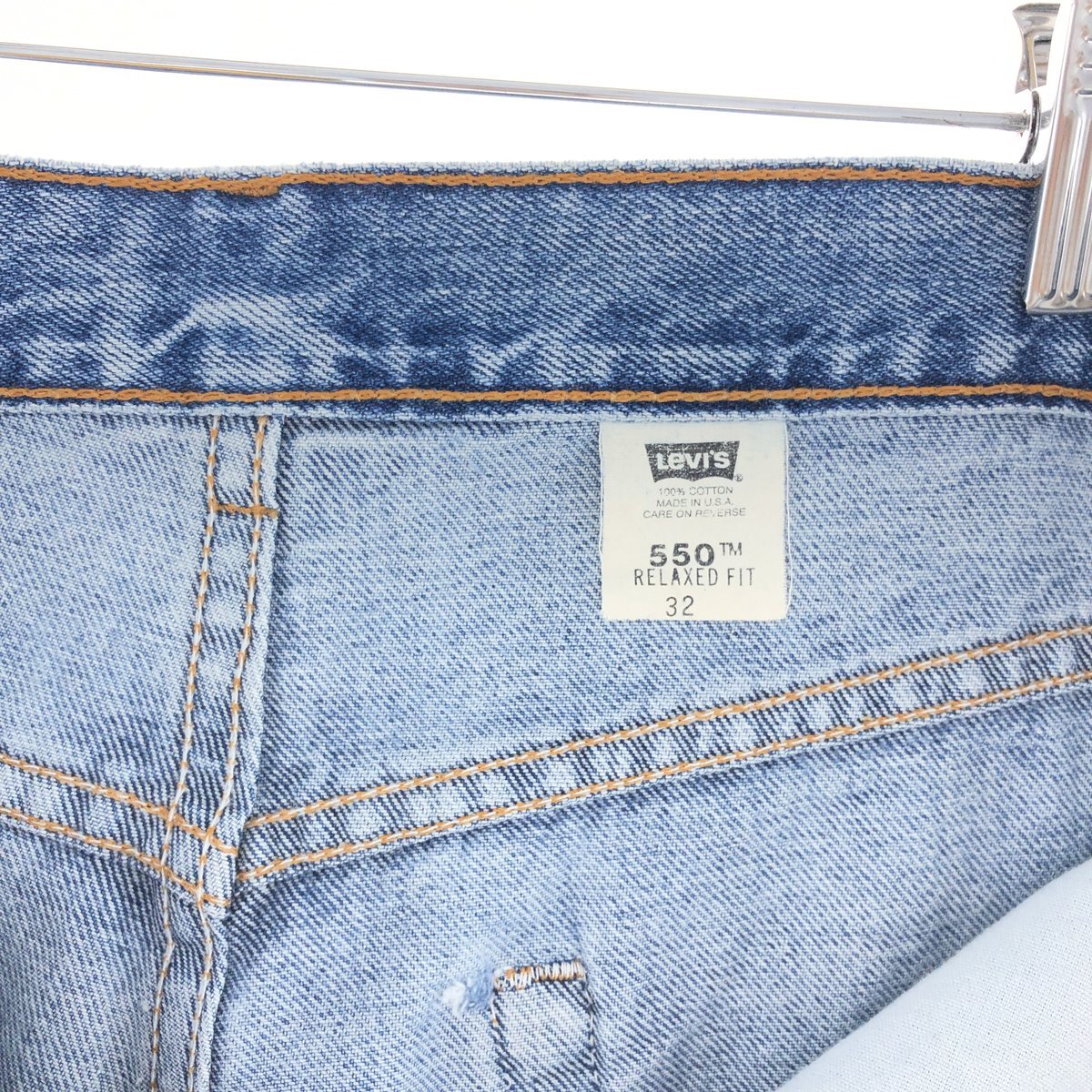 古着 90年代 リーバイス Levi's 550 RELAXED FIT デニムショーツ ショートパンツ USA製 メンズw31 ヴィンテージ /eaa382642_画像3