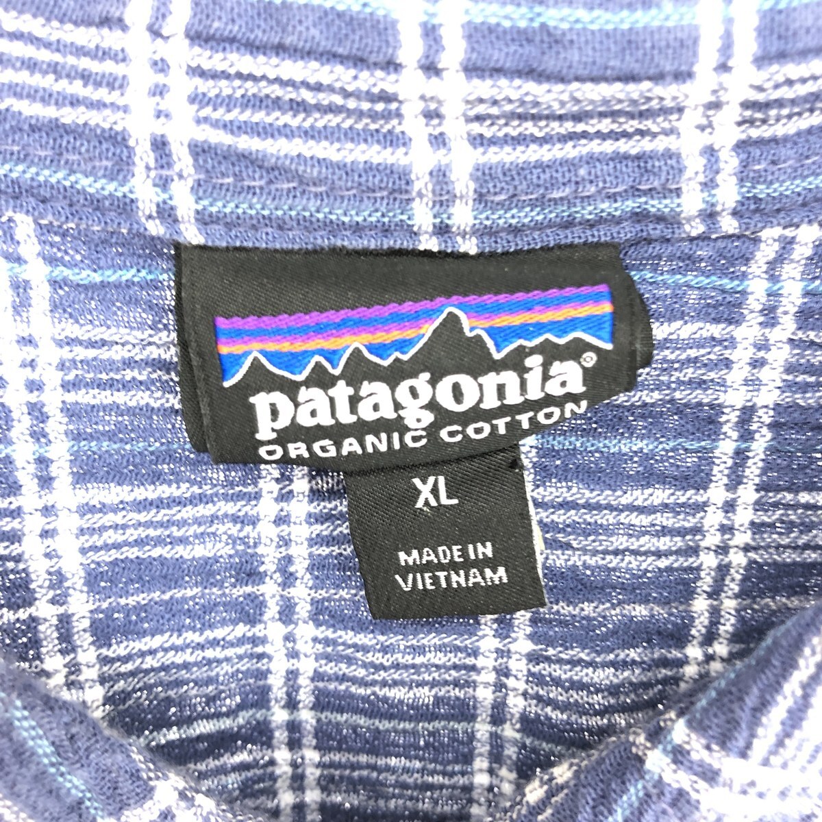 古着 パタゴニア Patagonia 52921SP19 楊柳クレープ 半袖 コットン チェックシャツ メンズXL /eaa448693_画像3