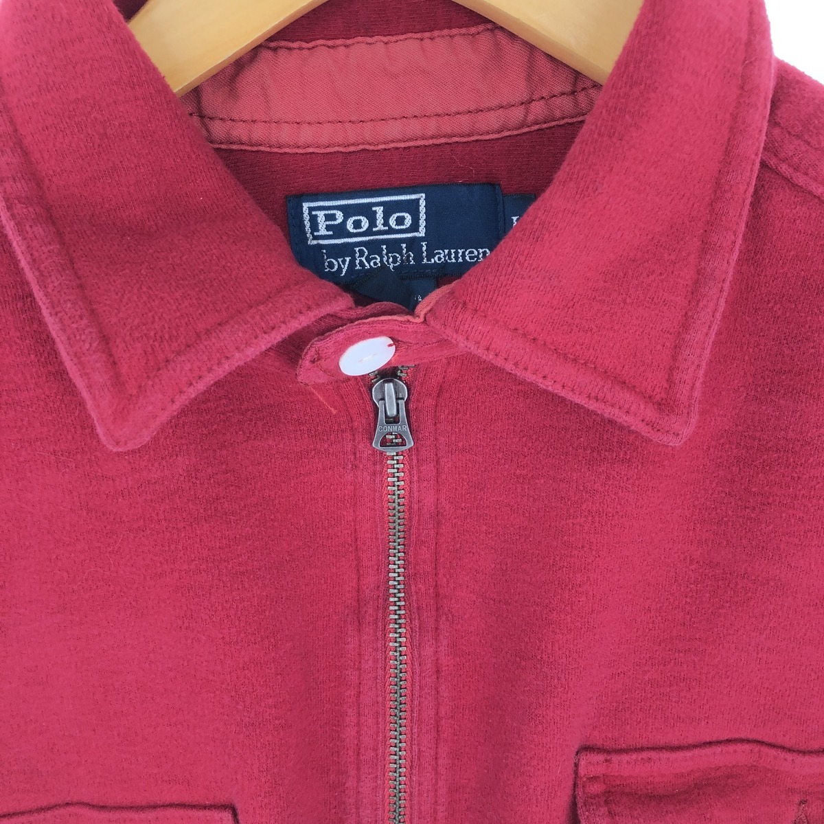 古着 ラルフローレン Ralph Lauren POLO by Ralph Lauren ハーフジップ 長袖 ポロシャツ メンズL /eaa430599_画像4