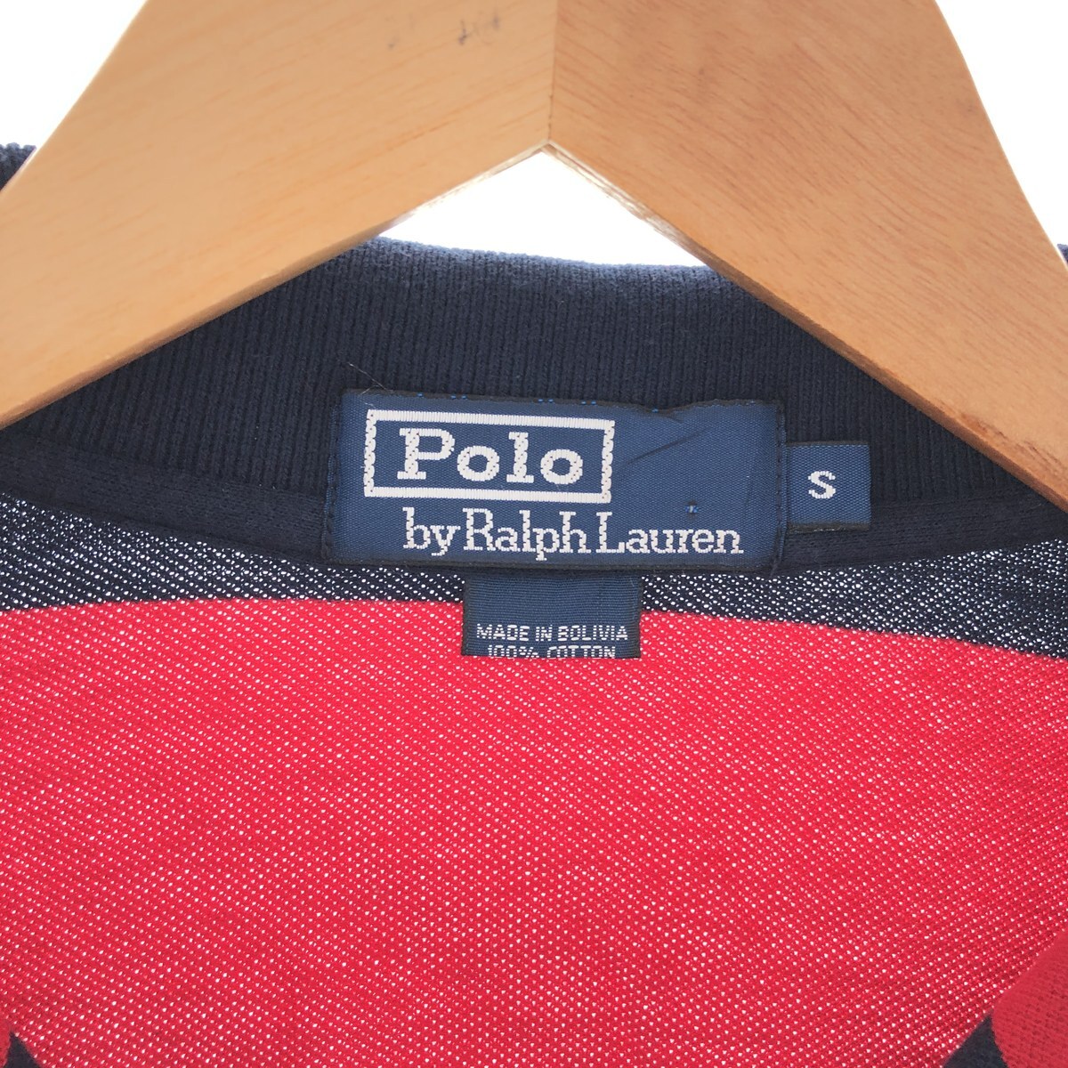 古着 ラルフローレン Ralph Lauren POLO by Ralph Lauren 半袖 ボーダー ポロシャツ メンズS /eaa381234_画像3