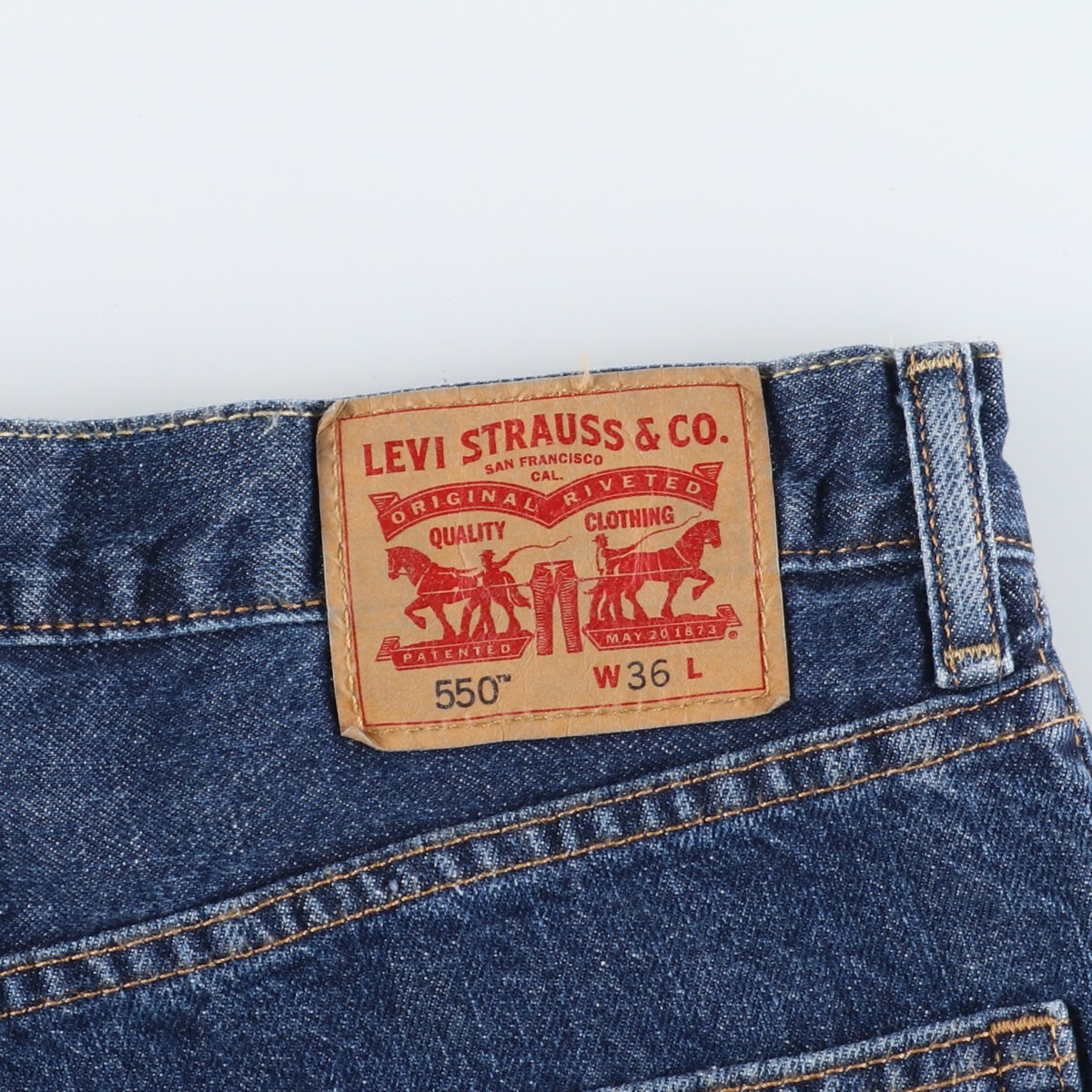 古着 リーバイス Levi's 550-2114 デニムショーツ ショートパンツ メンズw37 /eaa448787_画像3