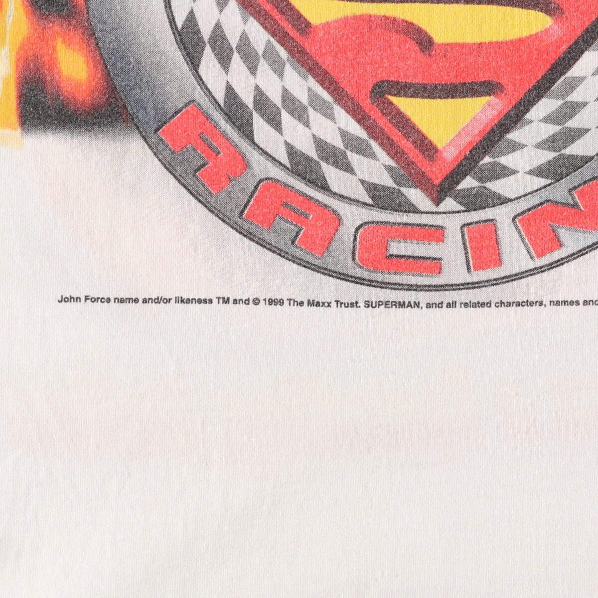 古着 90年代 CHASE SUPERMAN スーパーマン レーシング キャラクタープリントTシャツ USA製 メンズXL ヴィンテージ /evb005706_画像4
