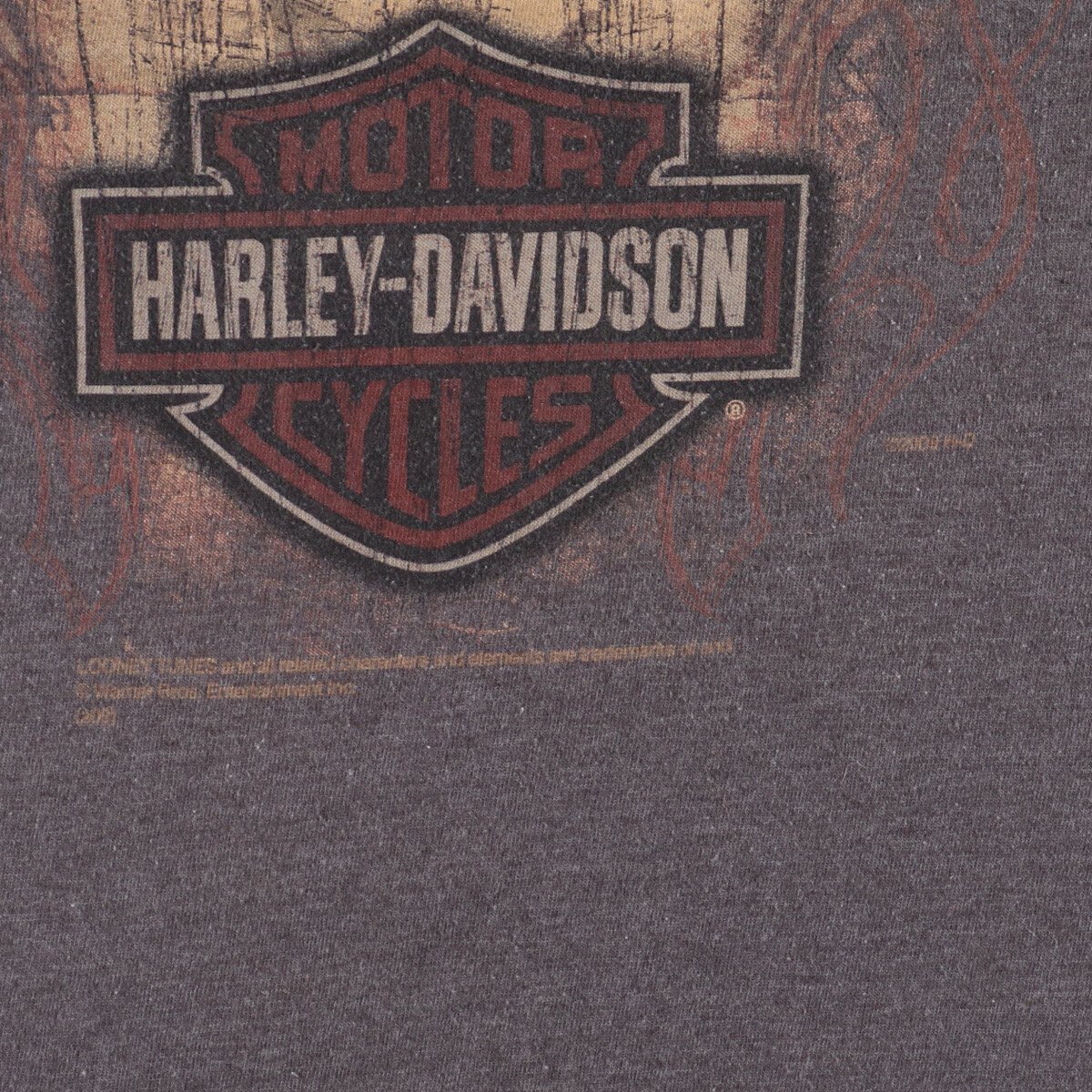 古着 00年代 ハーレーダビッドソン Harley-Davidson ルーニーテューンズ モーターサイクル バイクTシャツ USA製 メンズXL /eaa450919_画像4