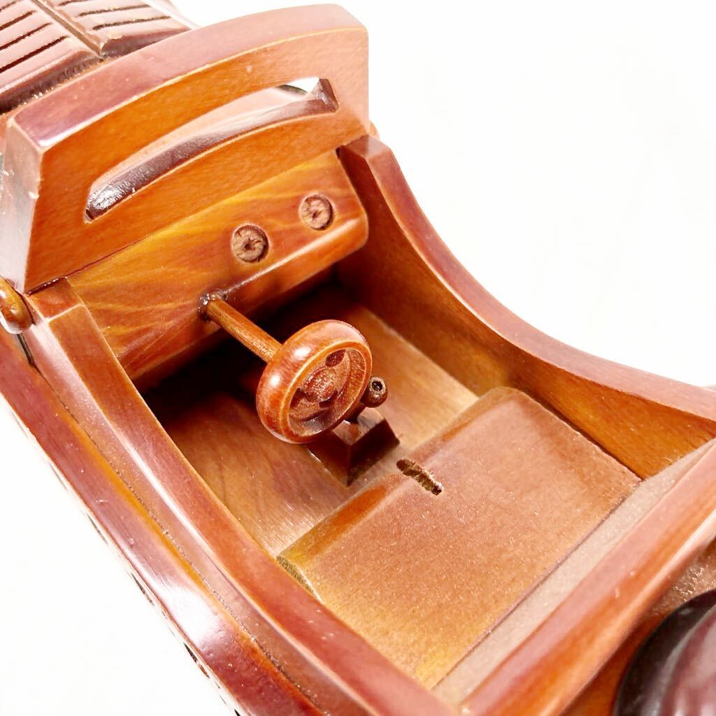 ▲ANTIQUE WOODENCAR レトロ クラシックカー 木製 車 アンティーク【OTYO-241】_画像6