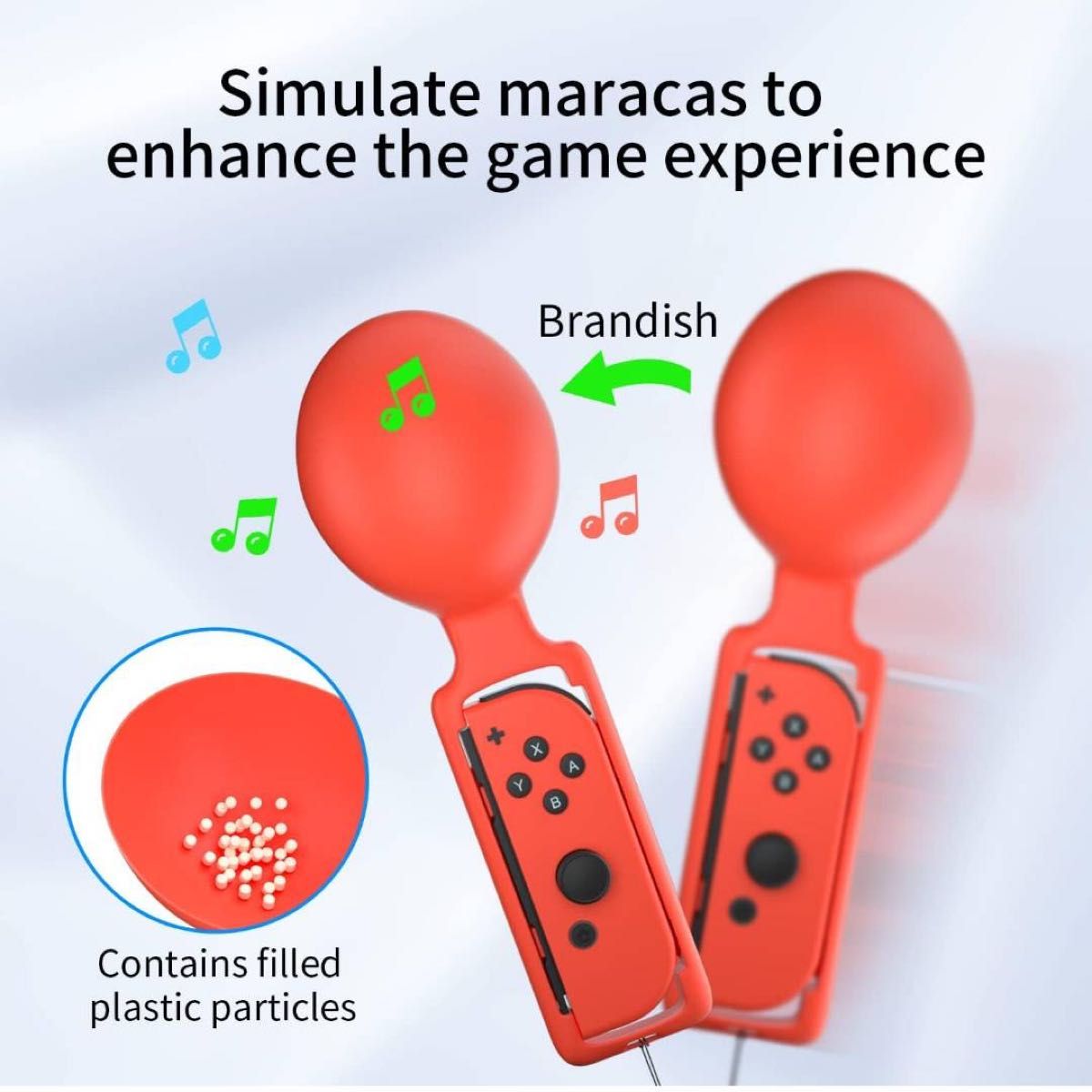 Switch マラカス 専用 赤 青 コントローラー Nintendo パーティー リズム ゲーム 2個セット ストラップ付 