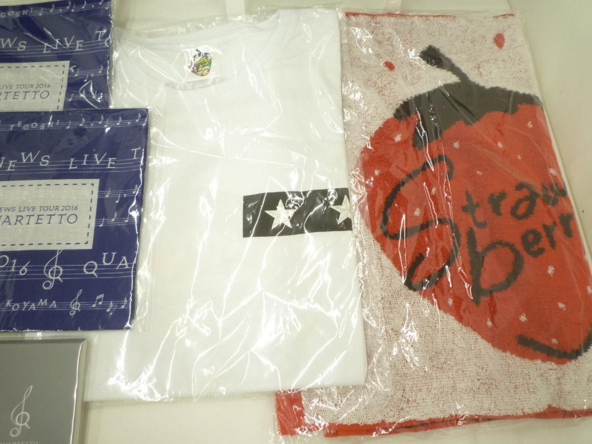 【未開封 同梱可】 NEWS 15th Anniversary LIVE 2018 Strawberry 初回仕様 Blu-ray 他 タオル Tシャツ 等 グッズセッ_画像3