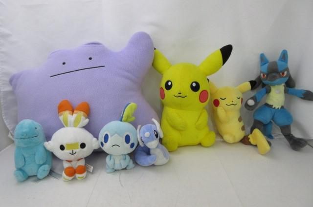 【同梱可】中古品 ホビー ポケットモンスター ぬいぐるみ ポケセン限定多数 ピカチュウ ルカリオ他グッズセット_画像1