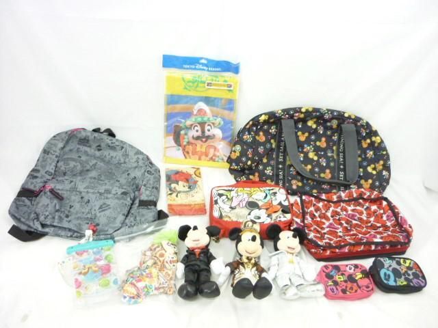 [ включение в покупку возможно ] б/у товар Disney Mickey minnie др. рюкзак сумка "Boston bag" мягкая игрушка значок и т.п. товары комплект 