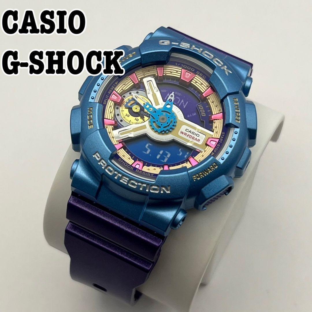 1円 美品 CASIO カシオ G-SHOCK Gショック 限定 GMA-S110HC-6A メンズ腕時計 逆輸入モデル デジタル ラバー 可動 稼働 動作品_画像1