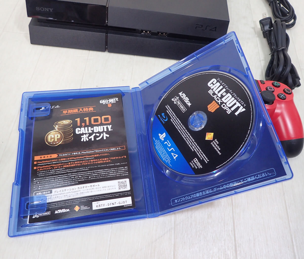 Sony PlayStation 4 500GB 黒 CUH-1000A ソフト1本 CALL OF DUTY BLACK OPS Ⅳ _画像2
