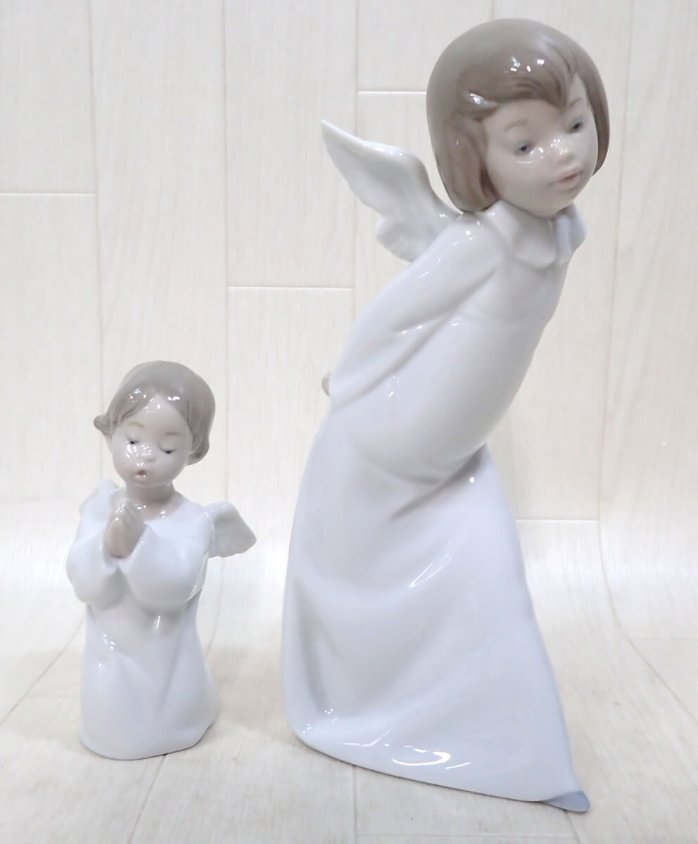 LLADRO リヤドロ 2点 まとめ / 4538 可愛いお祈り 天使 / 難あり 4960 天使の考え事(わかってきたぞ) 陶器 人形_画像6