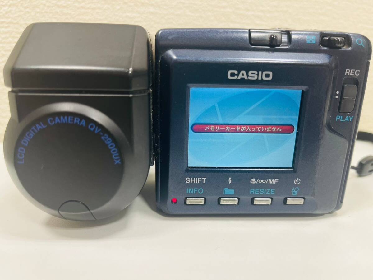 【SYC-4128】【1円〜】カシオ CASIO QV-2900UX 8X OPTICAL ZOOM 32x レンズキャップ付属 デジタルコンパクトカメラ 通電確認済み 中古_画像4