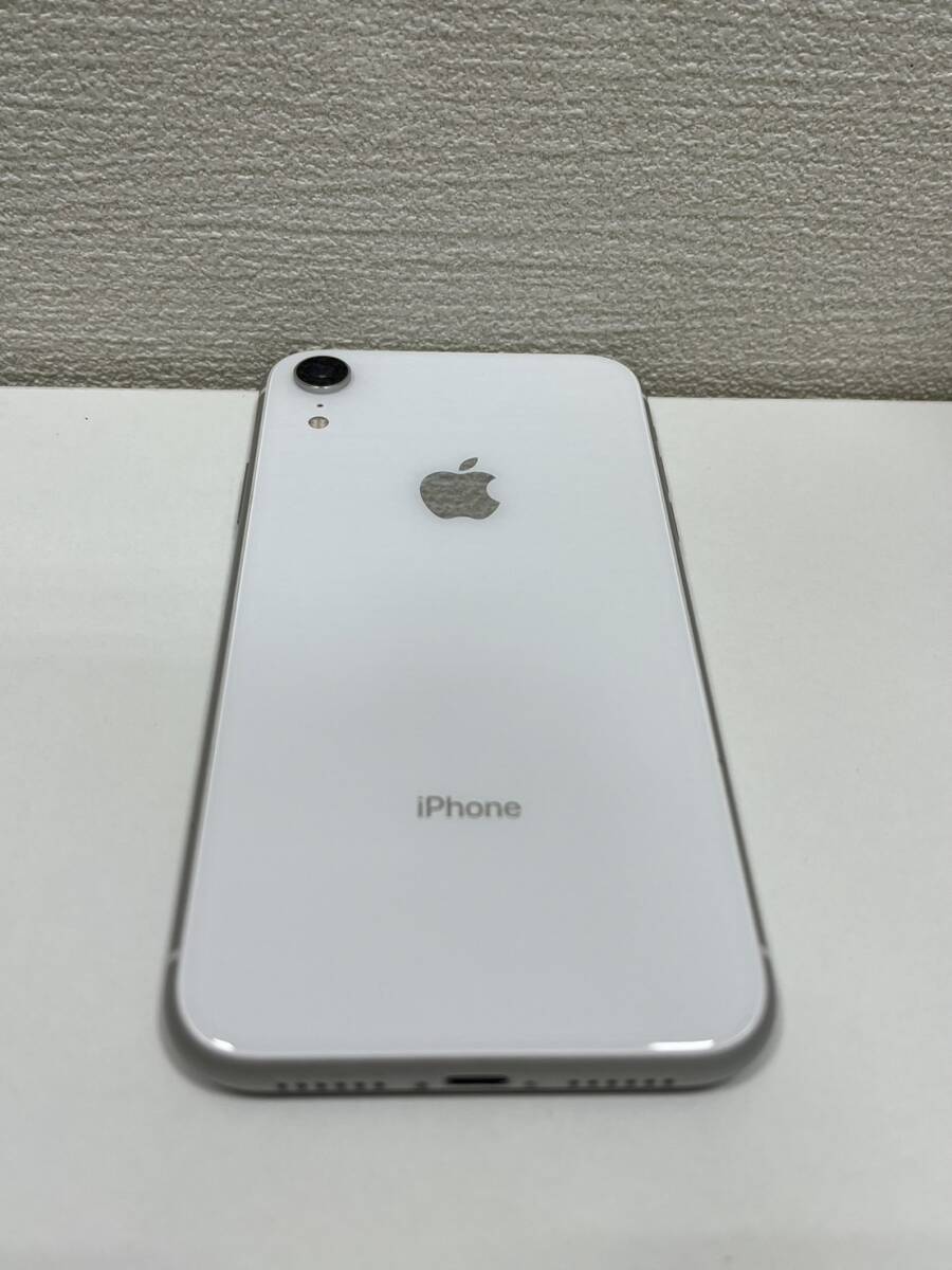 【SYC-4032】1円スタート Apple iPhone XR MT032J/A 64GB バッテリー85% SIMロックあり 判定〇 ホワイト 中古の画像1