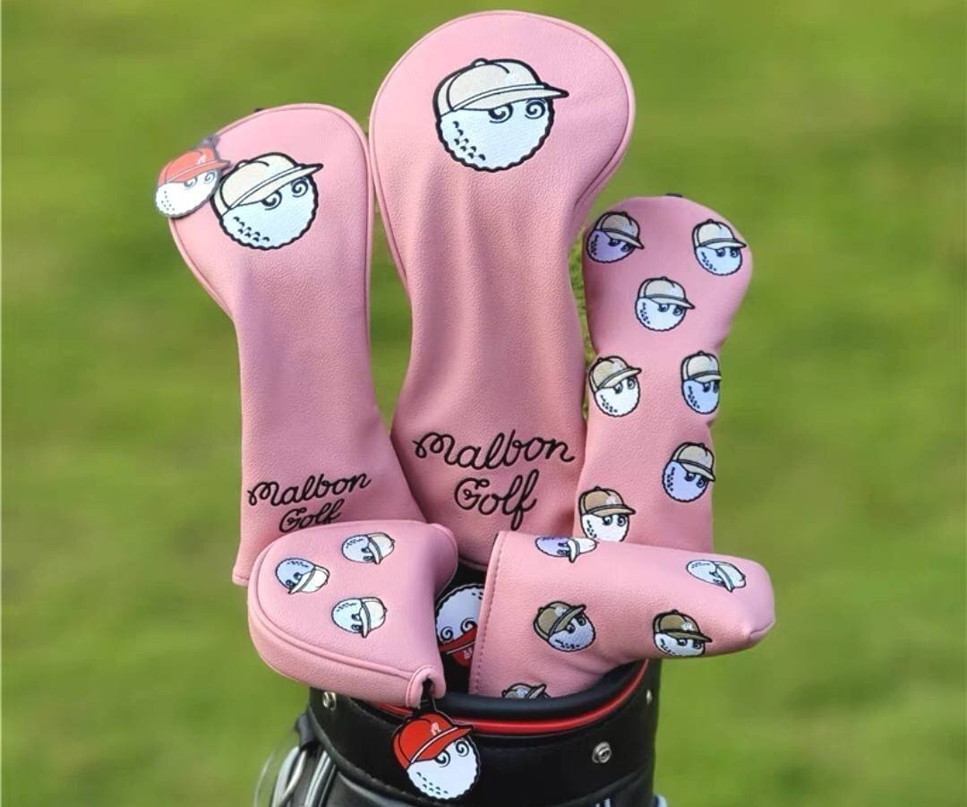 【4点セットブラック】ゴルフヘッドカバーマルボンゴルフ malbon golf　ブラックは_画像10