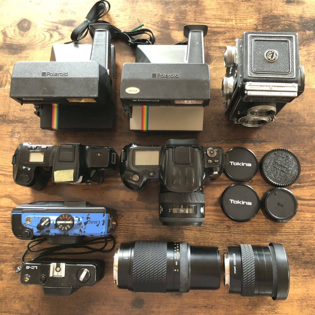 まとめ フィルムカメラ 7台 レンズ 3本セット Nikon AW AD L35 防水 LOMO LC-A Polaroid Yashika Minolta ポラロイド トイカメラ #7732_画像3