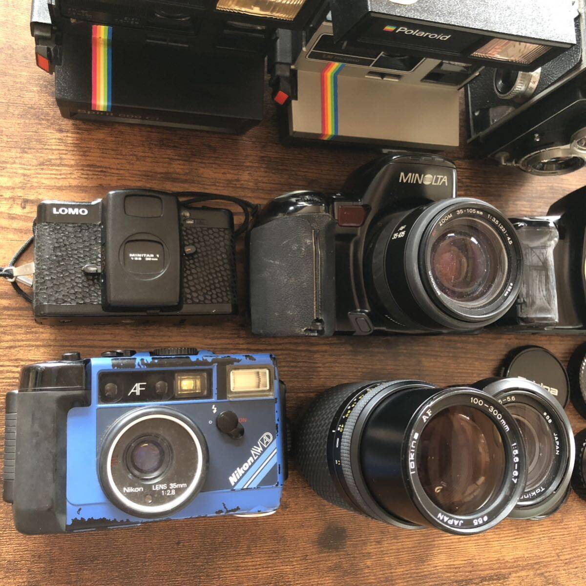 まとめ フィルムカメラ 7台 レンズ 3本セット Nikon AW AD L35 防水 LOMO LC-A Polaroid Yashika Minolta ポラロイド トイカメラ #7732_画像4