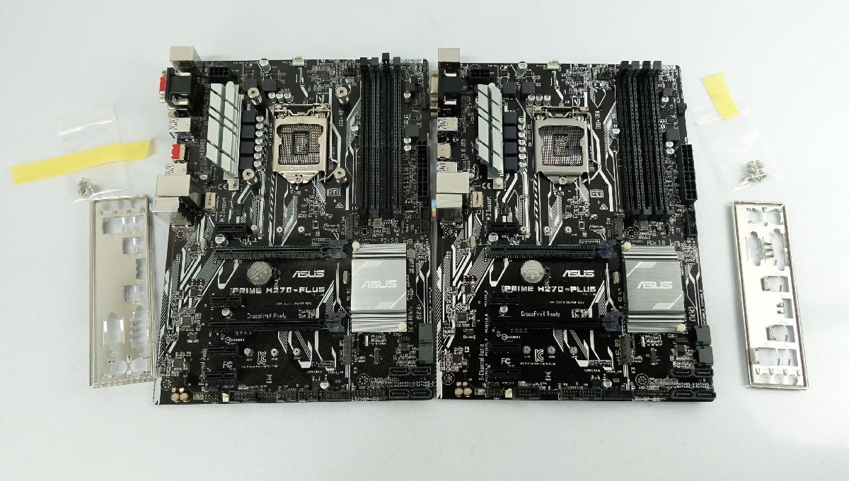2台set【BIOS起動OKとジャンクのセット】 マザーボード ASUS PRIME H270-PLUS ATX LGA1151 DDR4 パソコン 周辺 基盤 エースース N050903H_画像1