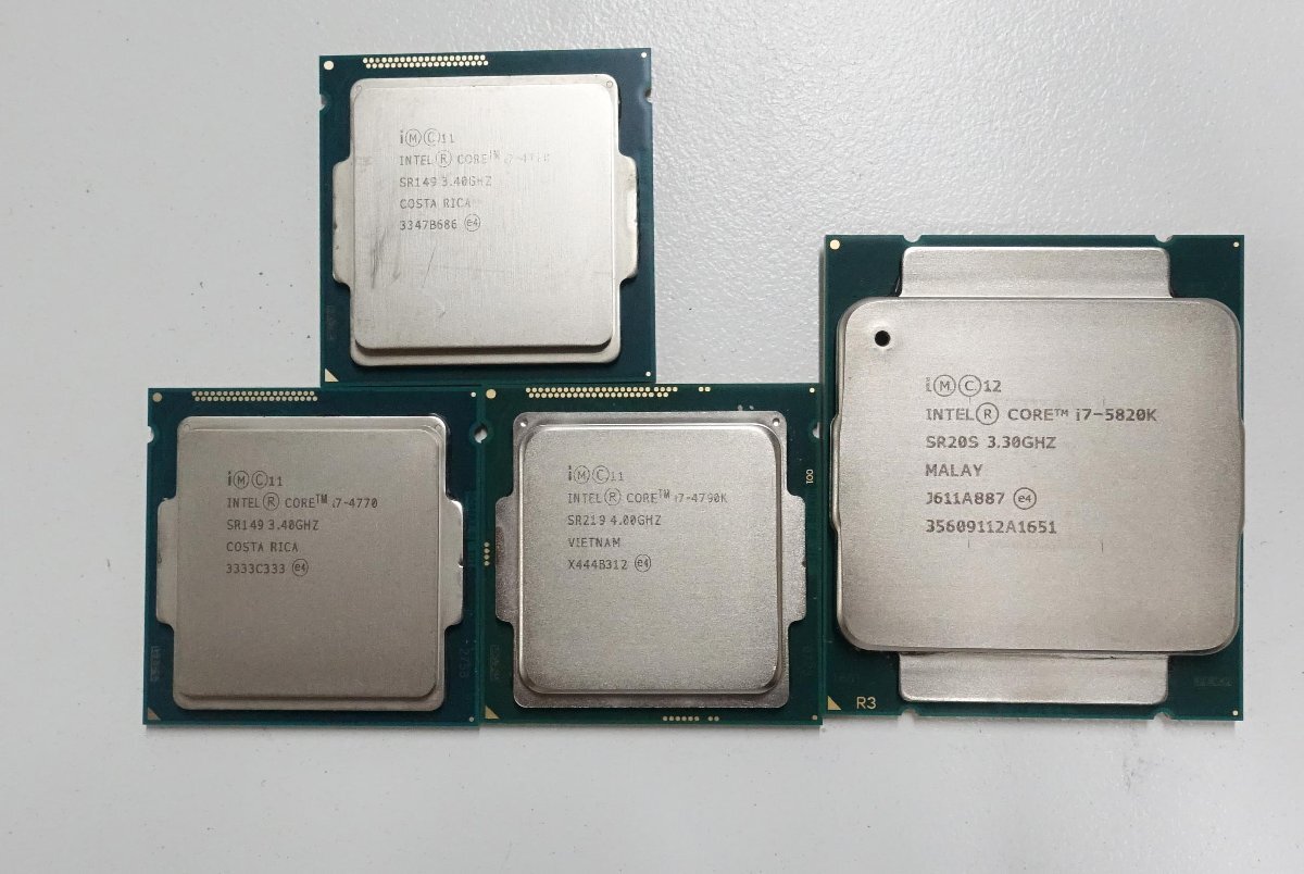 【BIOS起動OKジャンク含む】4個set Intel CPU i7-4770/4790K/i7-5820K/PCパーツ インテル デスク用 クリックポスト N051603_画像1