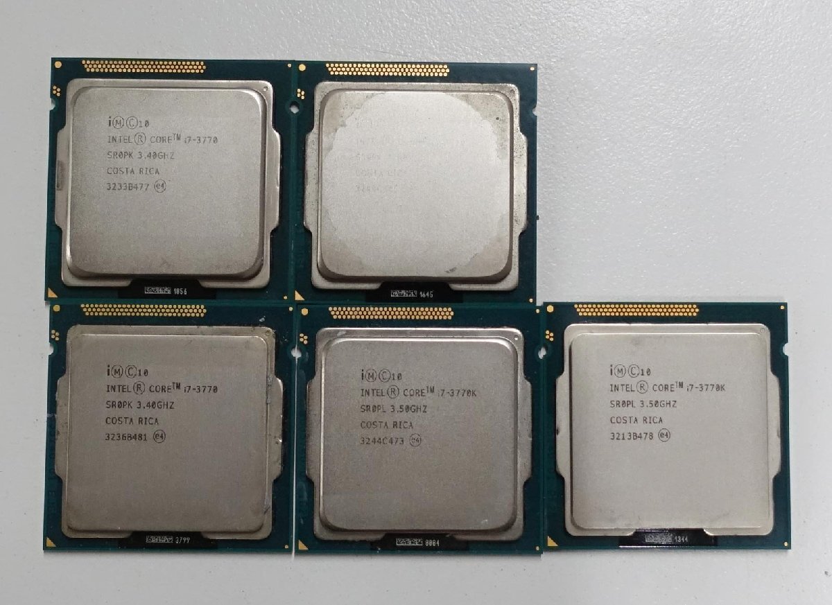 5個セット【ジャンク】Intel CPU i7-3770 3.40GHz/3770K 3.50GHz/LGA1155/PCパーツ デスク クリックポスト N050901の画像1
