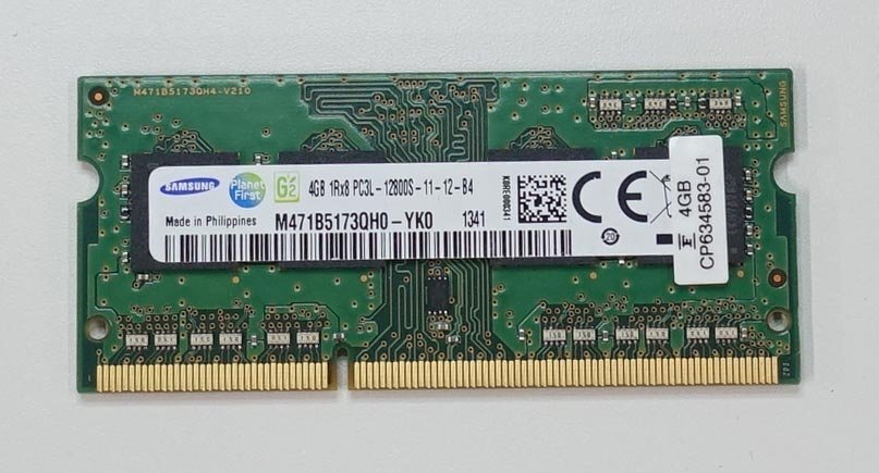 中古メモリ 20枚セット samsung 4GB 1R×8 PC3L-12800S-11-12-B4 レターパックプラス ノート用 N050210の画像2