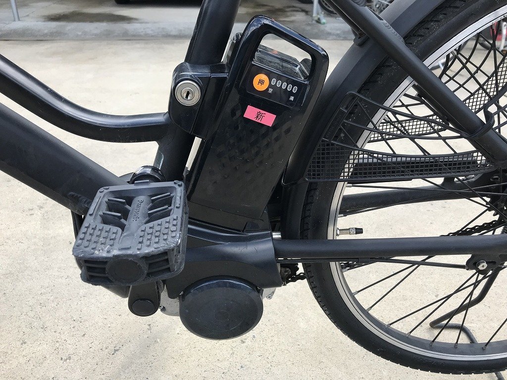 M15 used electric bike 1 jpy outright sales! Panasonic timo black written guarantee attaching . delivery Area inside is postage 3800 jpy . we deliver 