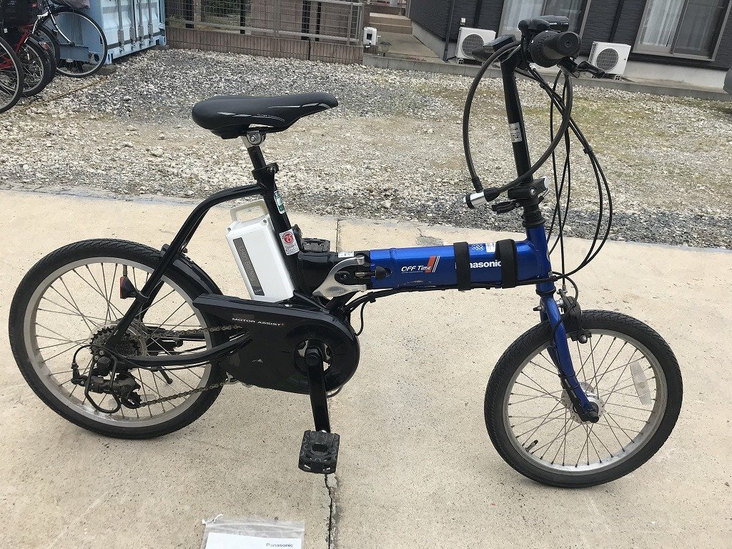 M11 used electric bike 1 jpy outright sales! Panasonic off time blue owner manual * written guarantee attaching . delivery Area inside is postage 3800 jpy . we deliver 