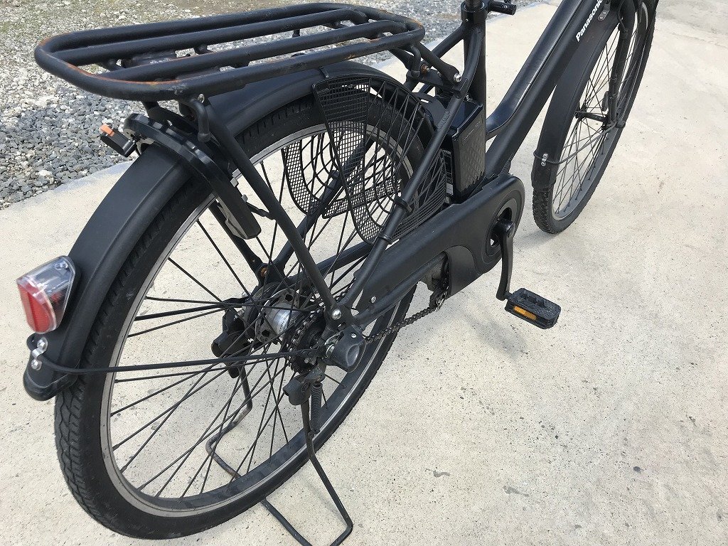 M15 used electric bike 1 jpy outright sales! Panasonic timo black written guarantee attaching . delivery Area inside is postage 3800 jpy . we deliver 