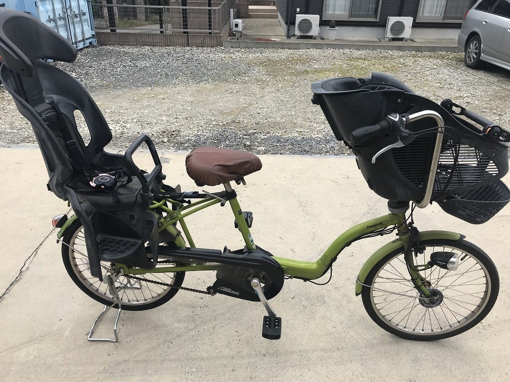 M7 present condition. .. used electric bike 1 jpy outright sales! Panasonic gyuto Mini rom and rear (before and after) child seat attaching delivery Area inside is postage 3800 jpy . delivery 
