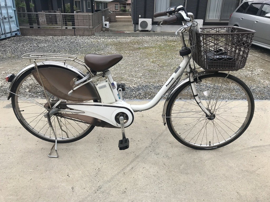 M10 used electric bike 1 jpy outright sales! Panasonic Bb DX white owner manual attaching . delivery Area inside is postage 3800 jpy . we deliver 