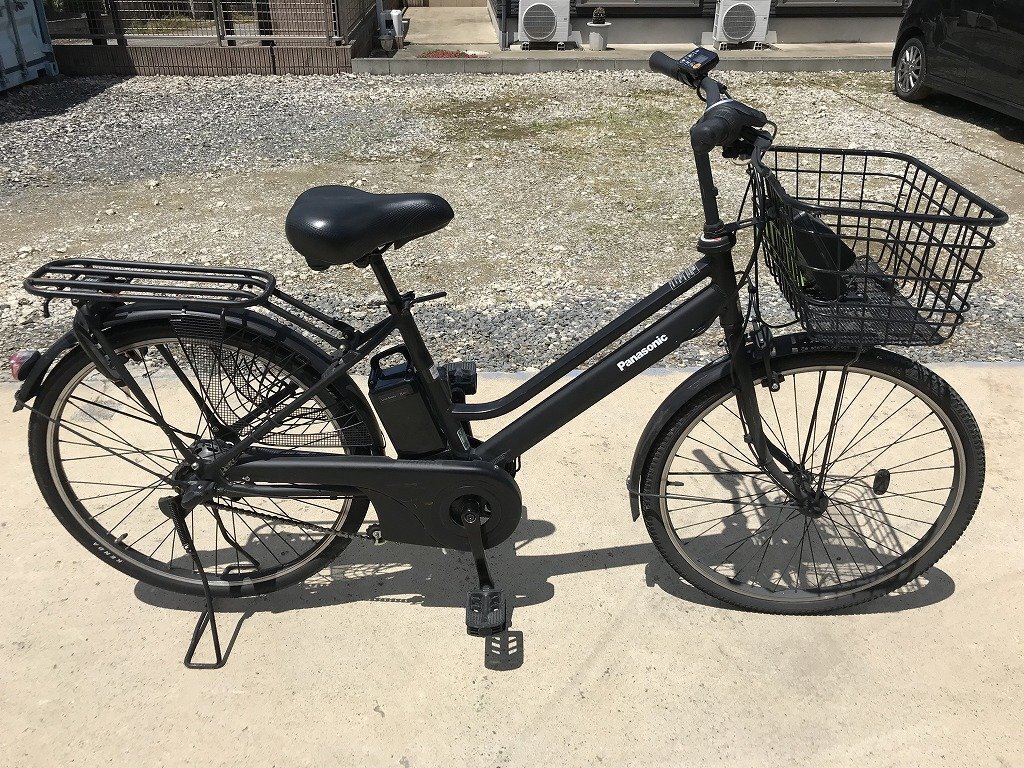 M15 used electric bike 1 jpy outright sales! Panasonic timo black written guarantee attaching . delivery Area inside is postage 3800 jpy . we deliver 