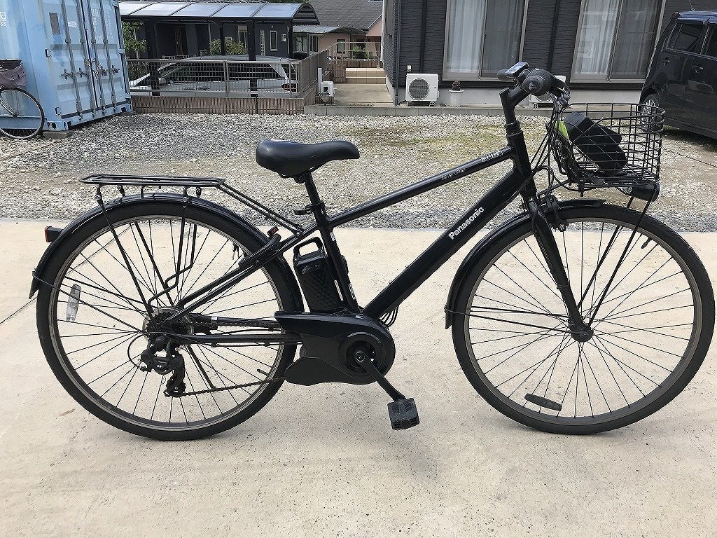 P3 used electric bike 1 jpy outright sales! Panasonic Velo Star black written guarantee attaching . delivery Area inside is postage 3800 jpy . we deliver 