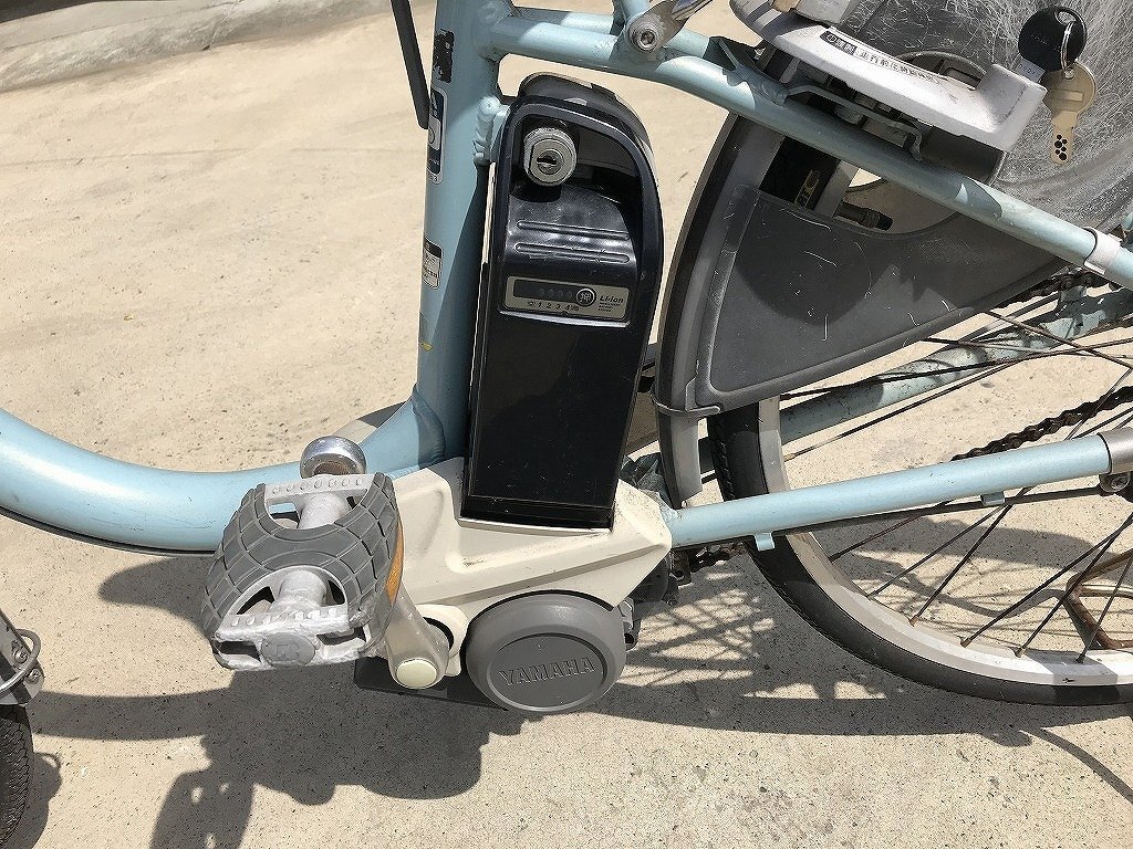 P8 used electric bike 1 jpy outright sales! Yamaha Pas light blue Area inside is postage 3800 jpy . we deliver 