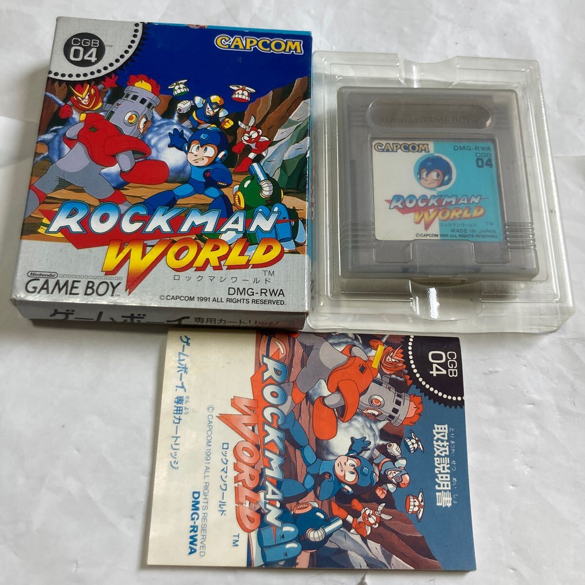 送料無料 ゲームボーイ ロックマンワールド 箱 説明書付 GB GAME BOY ROCKMAN WORLD DMG-RWA CAPCOM CGB04 GAMEBOY GBソフト ロックマン_画像1