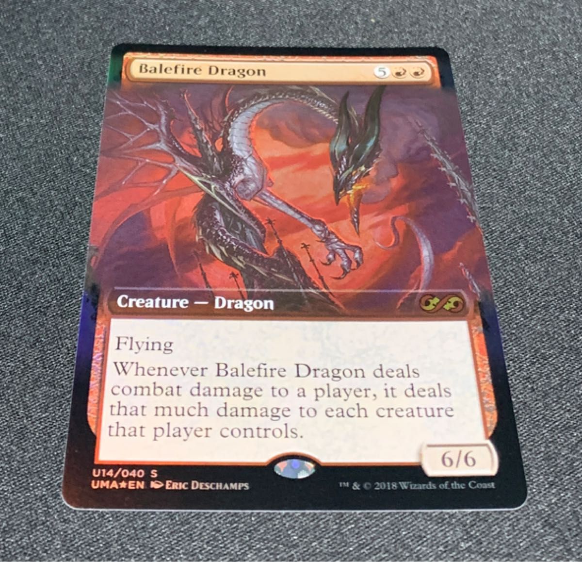 マジック：ザギャザリング MTG アルティメットマスターズ 拡張アート Foil *災火のドラゴン/Balefire Dragon