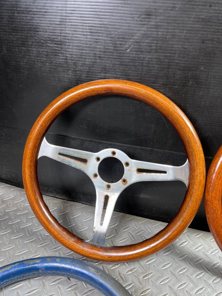 [ present condition goods ] car car steering wheel wood MADE IN ITALY goods 1 piece chronicle have wood Classic Manufacturers type unknown 4 piece set [ cheap exhibition!]
